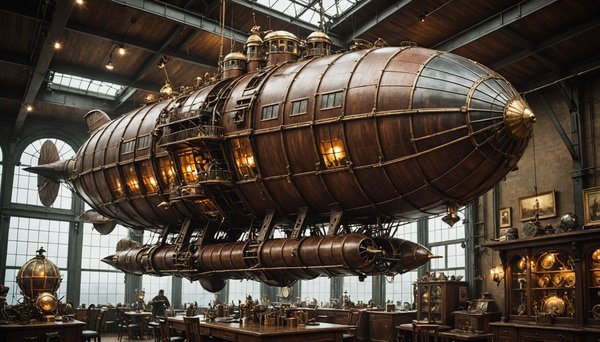 Discover the charm of steampunk airships for your home decor