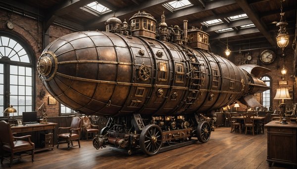 Enhance your space with stylish steampunk airship decor ideas